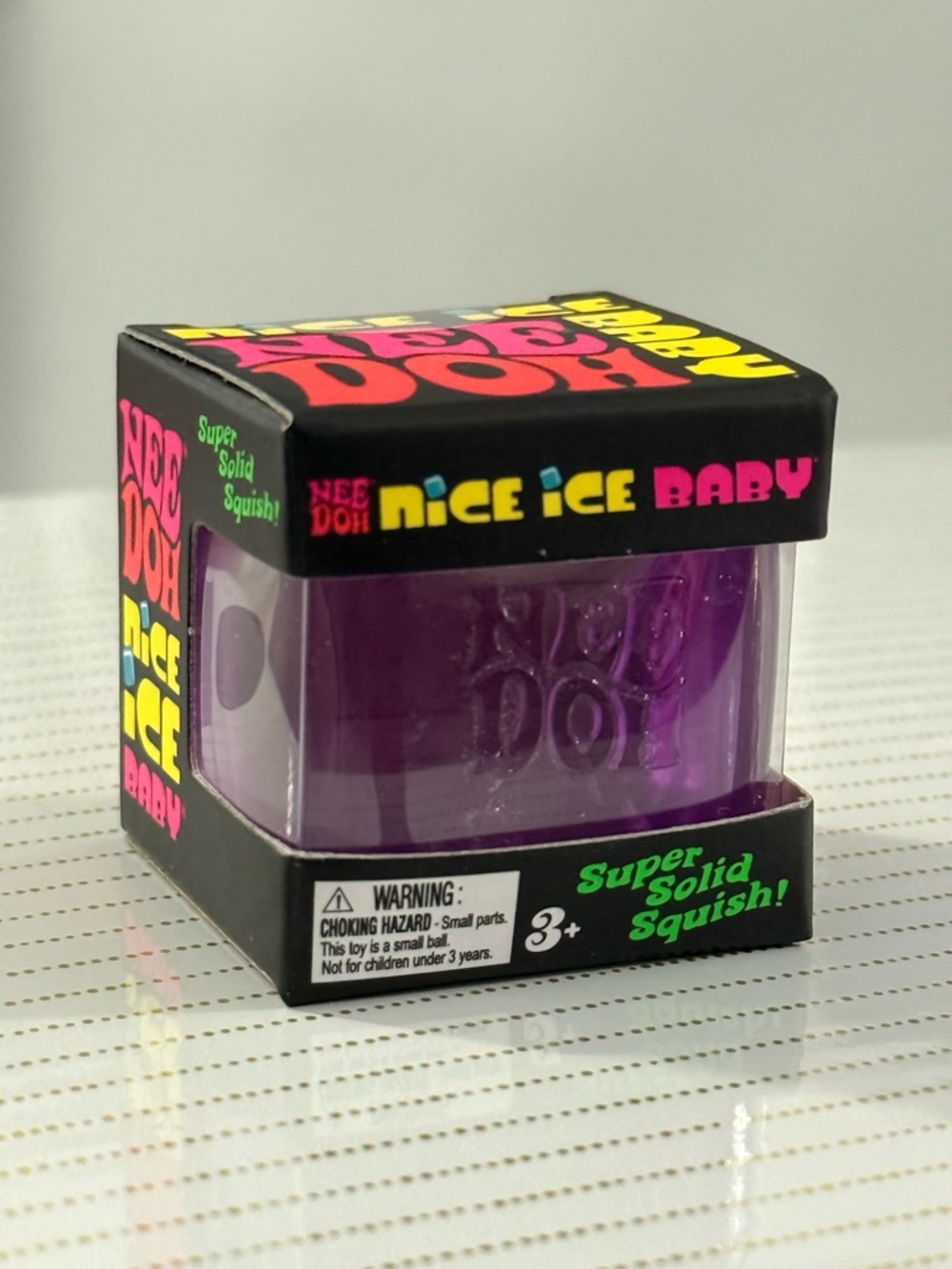 VIRAL NeeDoh NICE ICE BABY PURPLE Cube RARE HTF Super Solid Squish NIB Schylling